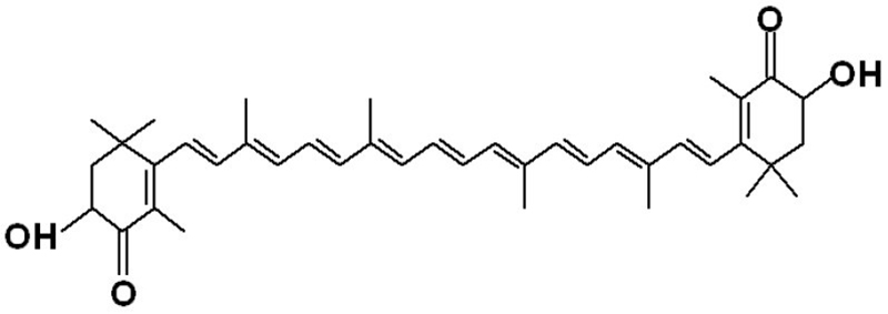 cấu trúc hóa học của astaxanthin